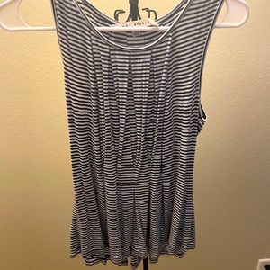 Black and white sleeveless top